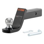 CURT Fusion Ball Mount with Fixed Trailer Ball for 2-Inch Hitch CURT Fusion ball mount with permanently attached 1-7/8 inch trailer ball for towing.