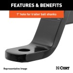 CURT Dual Length Ball Mount for Versatile Towing Solutions CURT dual length ball mount for towing, fits 2 inch hitch receiver, black powder coat finish