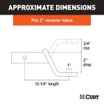 CURT Class 3 Ball Mount with 2-Inch Shank for Heavy-Duty Towing CURT class 3 ball mount with 2 inch shank designed for towing trailers with up to 7500 lbs capacity, featuring a durable black finish.