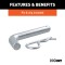 CURT Loaded Ball Mount with 2 Inch Ball and Chrome Finish CURT loaded ball mount with pre-fitted trailer ball, 7,500 lbs capacity, chrome-plated finish and 2 inch ball.