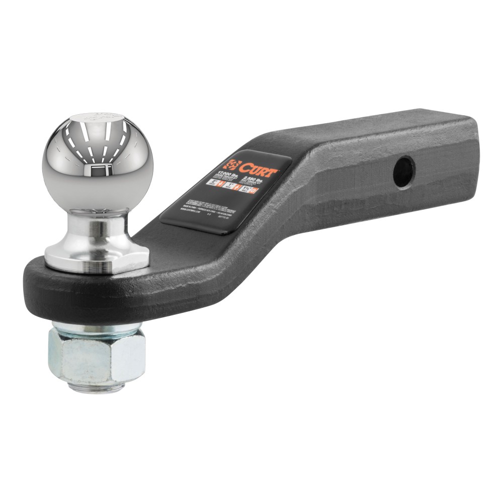 CURT Forged Loaded Ball Mount with 2-5/16" Trailer Ball - 15,000 lbs CURT loaded ball mount with durable finish, 2-5/16" trailer ball, 15,000 lbs weight capacity