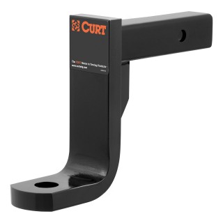 CURT Heavy-Duty Ball Mount for 2 Inch Hitch, 10,000 lbs GTW CURT heavy-duty ball mount, suitable for 2 inch hitch and large trailers, 8 inch drop option.