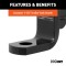 CURT Heavy-Duty Ball Mount for 2 Inch Hitch, 10,000 lbs GTW CURT heavy-duty ball mount, suitable for 2 inch hitch and large trailers, 8 inch drop option.