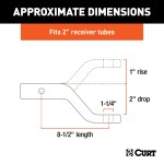CURT Forged Ball Mount for 2 Inch Hitch Receiver and Heavy Towing CURT forged ball mount with durable black carbide finish for heavy-duty towing, fits 2 inch hitch receiver.