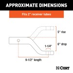 CURT Forged Ball Mount for Heavy-Duty Towing with 2 Inch Hitch CURT forged ball mount designed for heavy trailers with rust protection, fits 2 inch hitch receiver