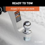 CURT aluminum trailer hitch ball mount with 2-inch shank, 8K capacity