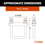 CURT Anti-Rattle Hitch Clamp for 2 Inch Receiver CURT anti-rattle hitch clamp for reducing noise in 2 inch hitch receiver
