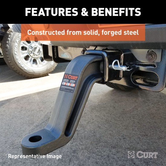 CURT Industrial Duty Ball Mount for 3 Inch Trailer Hitches CURT Industrial Duty ball mount with 3 inch shank for heavy-duty towing