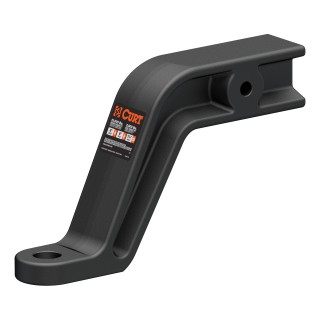 CURT Industrial Duty Ball Mount for 3-inch Trailer Hitches CURT industrial duty ball mount with 3" shank, 8" drop, carbide finish, rated 21,000 lbs GTW.