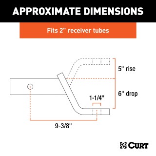 CURT Heavy-Duty Ball Mount for Class 4 Towing and Trailer Hitch CURT heavy-duty ball mount for towing, featuring a 2 inch shank and powder coat finish