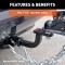 CURT class 2 ball mount with black powder coating for towing vehicles