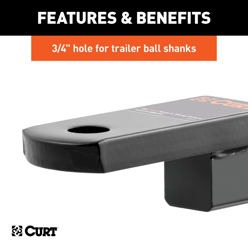 CURT class 2 ball mount with black powder coating for towing vehicles