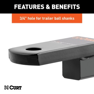 CURT Class 2 Ball Mounts with Durable Coating for Towing CURT class 2 ball mount with black powder coating for towing vehicles