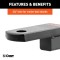 CURT class 2 ball mount with black powder coating for towing vehicles