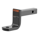 CURT Class 2 Ball Mount for Light and Standard-Duty Towing CURT class 2 ball mount with 1-1/4 inch x 1-1/4 inch shank, black powder coat