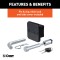 CURT Towing Starter Kit with Ball Mount and Hitch Lock CURT towing starter kit including ball mount, hitch lock, and receiver cover