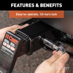 CURT Towing Starter Kit with Ball Mount and Hitch Lock CURT towing starter kit including ball mount, hitch lock, and receiver cover