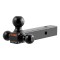 CURT multi-tow ball mount showcasing 3 welded trailer balls on a solid shank with black powder coat finish.