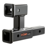 CURT Dual Hitch Extender for 2 Inch Receiver, 8 Inch Extension CURT dual hitch extender adds clearance and allows simultaneous towing and accessory mounting in a 2 inch receiver.