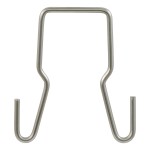 CURT Trailer Safety Chain Hanger Bracket on 2-Inch Hitch CURT safety chain hanger bracket clipped onto a 2-inch hitch shank, keeping trailer chains off the ground with durable steel construction.