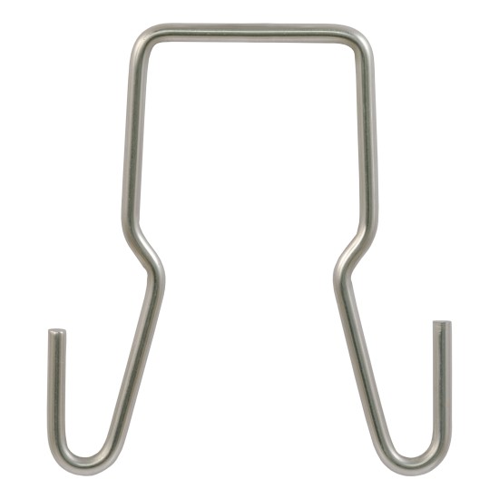 CURT Trailer Safety Chain Hanger Bracket on 2-Inch Hitch CURT safety chain hanger bracket clipped onto a 2-inch hitch shank, keeping trailer chains off the ground with durable steel construction.