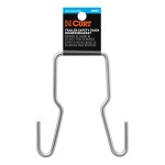 CURT Trailer Safety Chain Hanger Bracket on 2-Inch Hitch CURT safety chain hanger bracket clipped onto a 2-inch hitch shank, keeping trailer chains off the ground with durable steel construction.