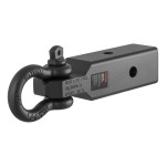 CURT D-ring Shackle Mount for Off-road Recovery - 13000 lbs CURT D-ring shackle mount with 13,000 lbs capacity on a truck hitch