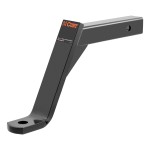 CURT Class 3 Ball Mount with 10-inch Drop and 8-inch Rise CURT class 3 ball mount for towing with 2x2 shank, featuring a durable gloss black finish.