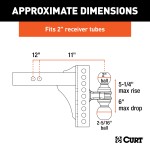 CURT Adjustable Channel-Style Dual Ball Mount for Trailers CURT adjustable channel-style dual ball mount with two ball sizes for versatile trailer towing.