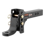 CURT Adjustable Ball Mount with Anti-Rattle and Durable Finish CURT adjustable ball mount with anti-rattle design and durable black finish.