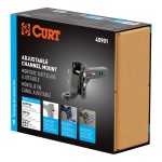 CURT Adjustable Ball Mount with Anti-Rattle and Durable Finish CURT adjustable ball mount with anti-rattle design and durable black finish.