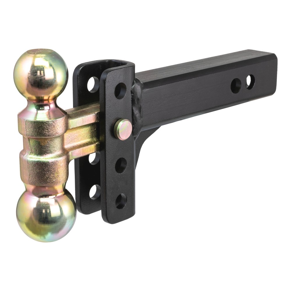 CURT Adjustable Ball Mount - 10,000 lbs Capacity with Dual Balls CURT adjustable ball mount with dual ball sizes, up to 10,000 lbs capacity, provides versatile towing solutions.
