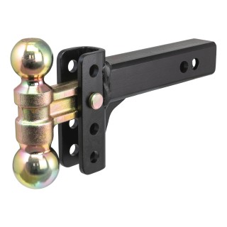CURT Adjustable Ball Mount - 10,000 lbs Capacity with Dual Balls CURT adjustable ball mount with dual ball sizes, up to 10,000 lbs capacity, provides versatile towing solutions.
