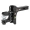 CURT Adjustable Channel-Style Ball Mount with Anti-Rattle Feature CURT adjustable ball mount with 2-inch shank and ball and pintle combo, featuring anti-rattle and rust-resistant finish.