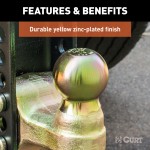CURT Adjustable Deep Drop Channel-Style Ball Mount with Dual Balls CURT adjustable ball mount with 3-inch shank, dual ball sizes for versatile towing.