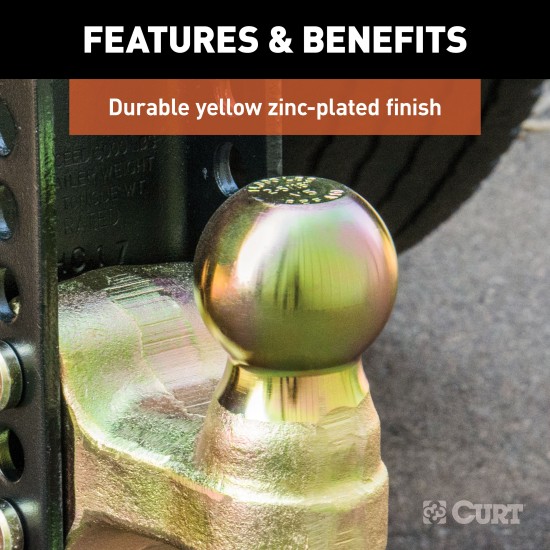 CURT Adjustable Deep Drop Channel-Style Ball Mount with Dual Balls CURT adjustable ball mount with 3-inch shank, dual ball sizes for versatile towing.