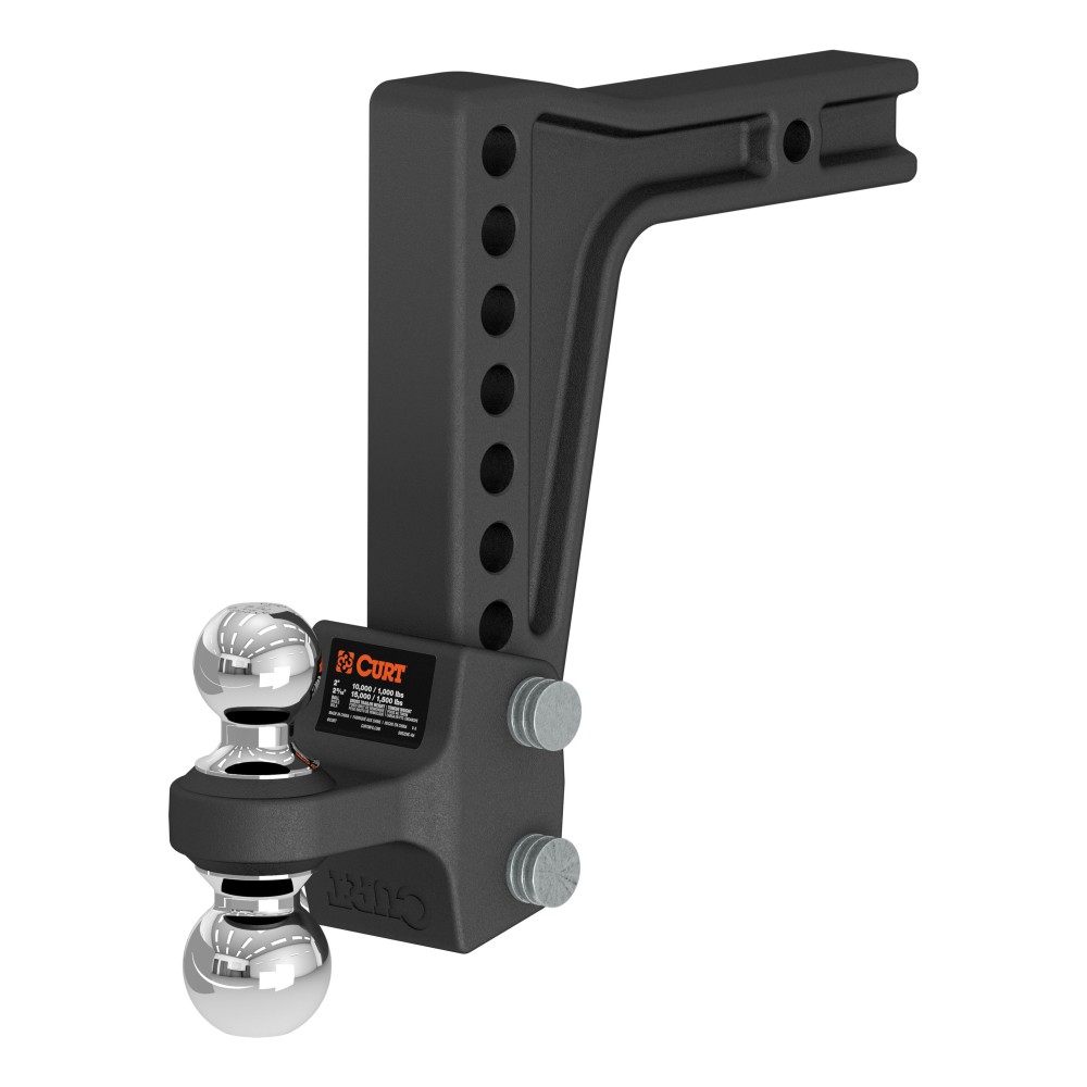CURT Adjustable Trailer Hitch With Dual Ball for Versatile Towing CURT adjustable trailer hitch with dual ball mount for level towing