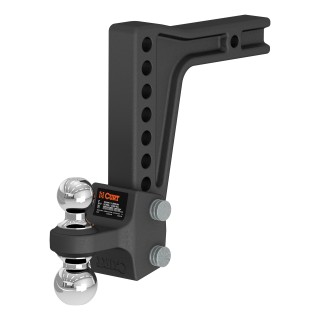 CURT Adjustable Trailer Hitch With Dual Ball for Versatile Towing CURT adjustable trailer hitch with dual ball mount for level towing