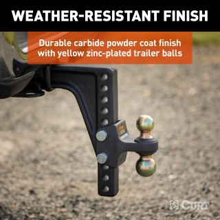 CURT Adjustable Trailer Hitch Ball Mount with Dual Ball CURT adjustable trailer hitch with dual ball mount for safe towing