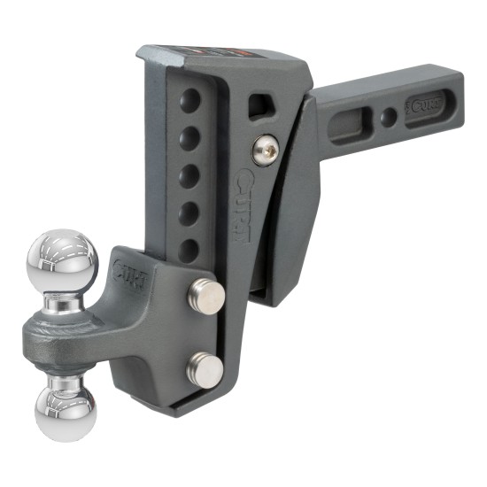 CURT Rebellion XD Adjustable Cushion Hitch Ball Mount CURT Rebellion XD cushion hitch with ShockDrop technology for smoother towing