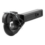 Heavy-Duty Pintle Hook for 2 Inch Receiver with 20,000 lbs GTW High capacity pintle hitch with 20,000 lbs weight limit and black powder coat finish