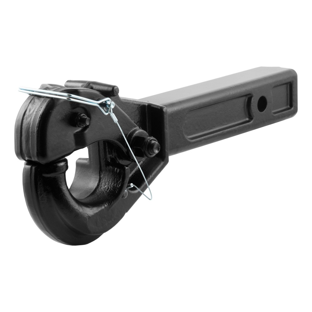 Pintle hitch with 10,000 lbs weight capacity, black powder finish for 2-inch receiver.