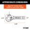 Heavy-Duty Pintle Hitch with 20,000 lbs GTW and Solid Shank Pintle hitch with black powder coat finish and solid steel shank, ideal for heavy-duty applications.