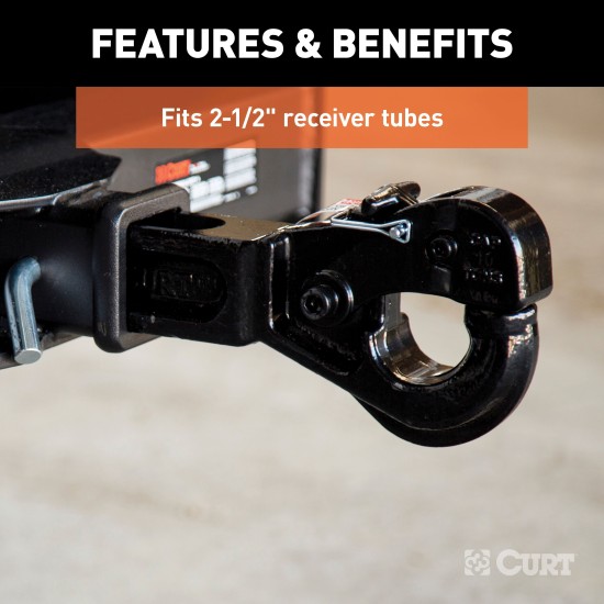 Heavy-Duty Pintle Hitch with 20,000 lbs GTW and Solid Shank Pintle hitch with black powder coat finish and solid steel shank, ideal for heavy-duty applications.