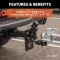 CURT Combination Ball and Pintle Hitch for Heavy-Duty Towing CURT combination ball and pintle hitch with 16000 lb towing capacity for trucks and SUVs
