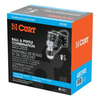 CURT Combination Ball and Pintle Hitch for Heavy-Duty Towing CURT combination ball and pintle hitch with 16000 lb towing capacity for trucks and SUVs
