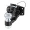 CURT Combination Pintle and Ball Hitch - Secure Towing Solution CURT combination ball and pintle hitch with gloss black powder coat finish for secure, heavy-duty towing.