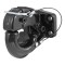 CURT pintle hitch with durable black carbide powder coat finish for secure towing.