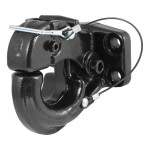 CURT Durable Pintle Hitch for Heavy-Duty Towing CURT pintle hitch with a black carbide powder coat finish, designed for heavy-duty towing