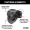 CURT Heavy-Duty Pintle Hitch with Powder Coat Finish CURT pintle hitch featuring a secure latch and durable black powder coat finish for heavy-duty towing.